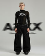 Voidline Black Wide Cargo Pants