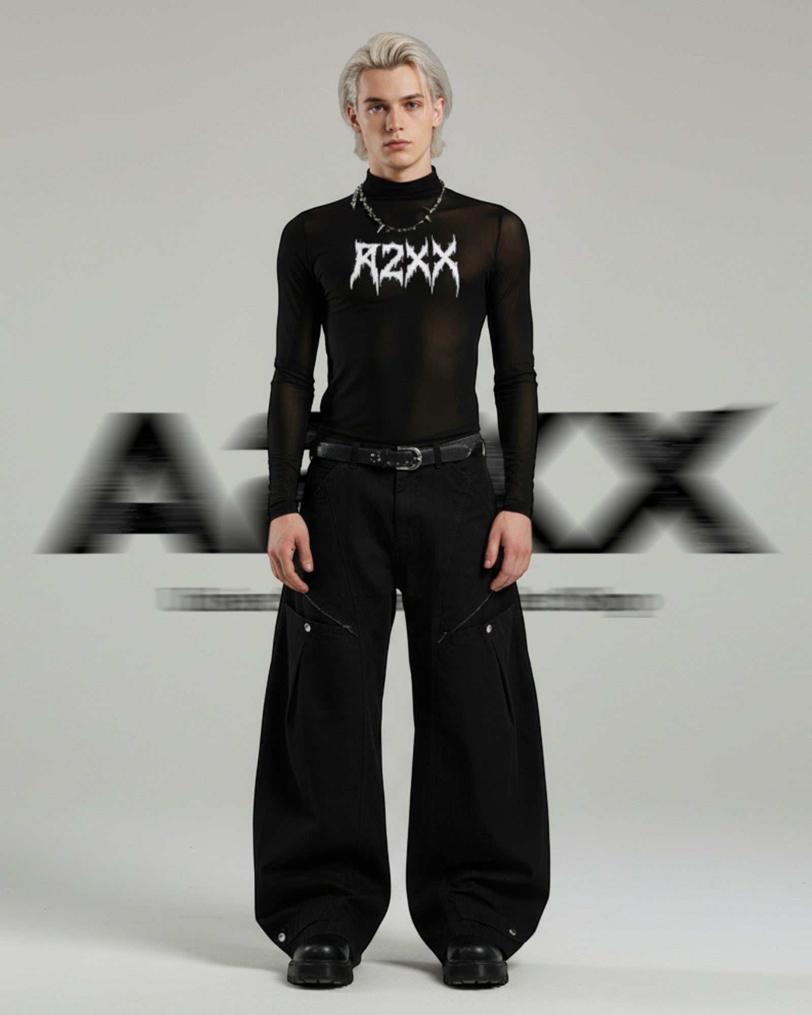 Voidline Black Wide Cargo Pants