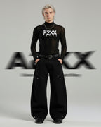 Voidline Black Wide Cargo Pants