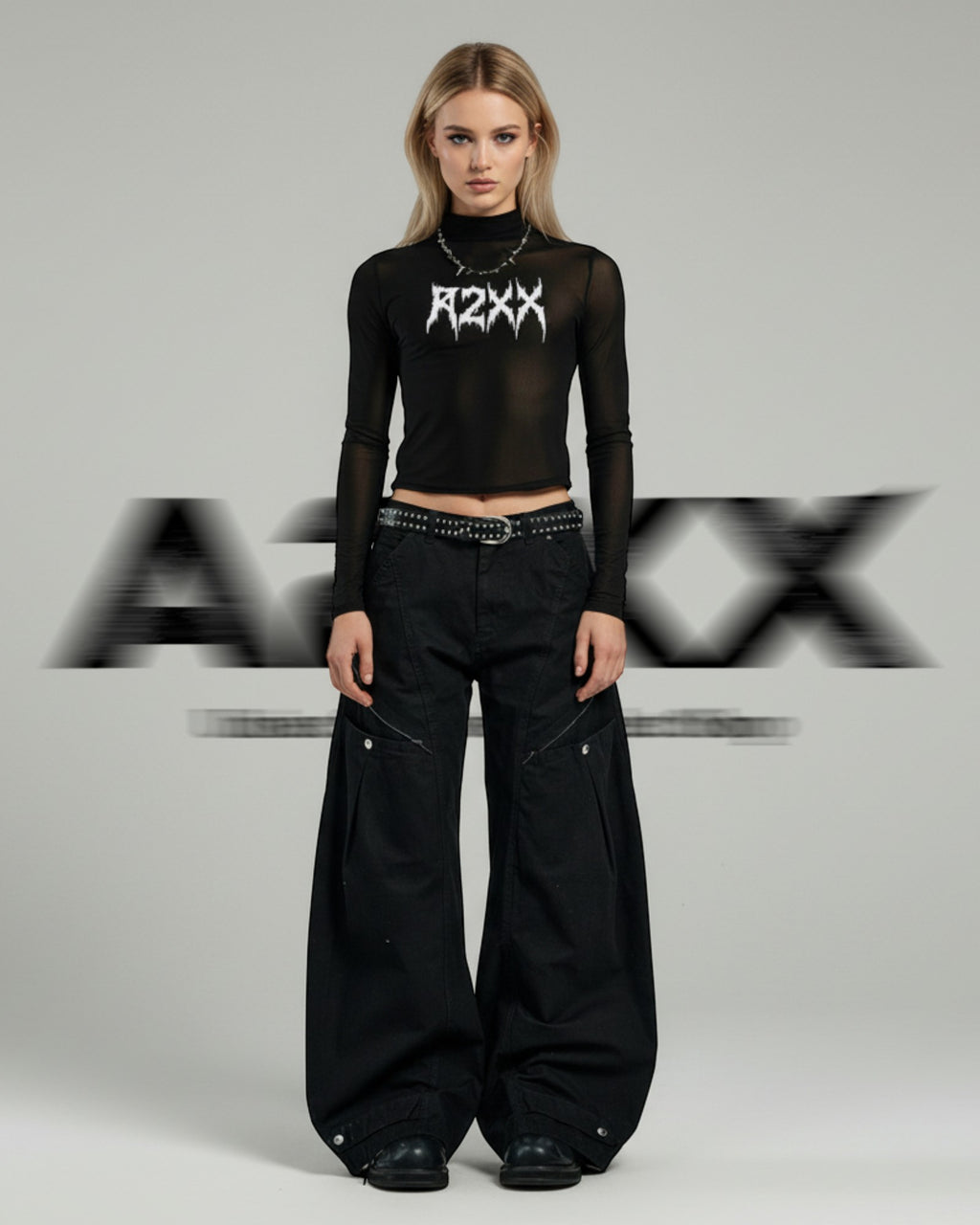 Voidline Black Wide Cargo Pants