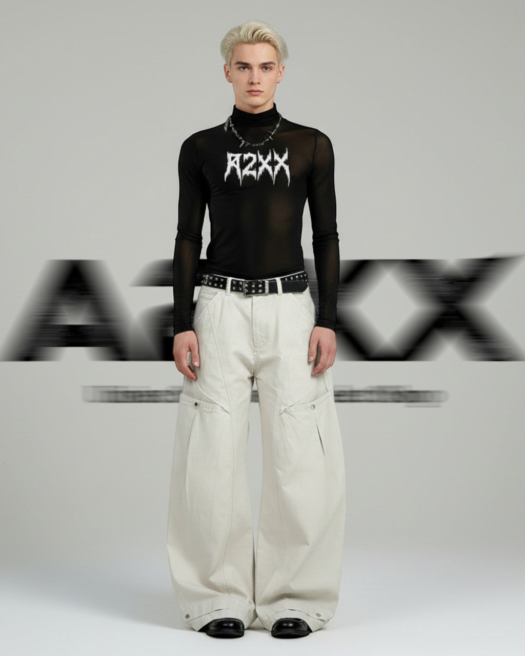 Voidline Ivory Wide Cargo Pants