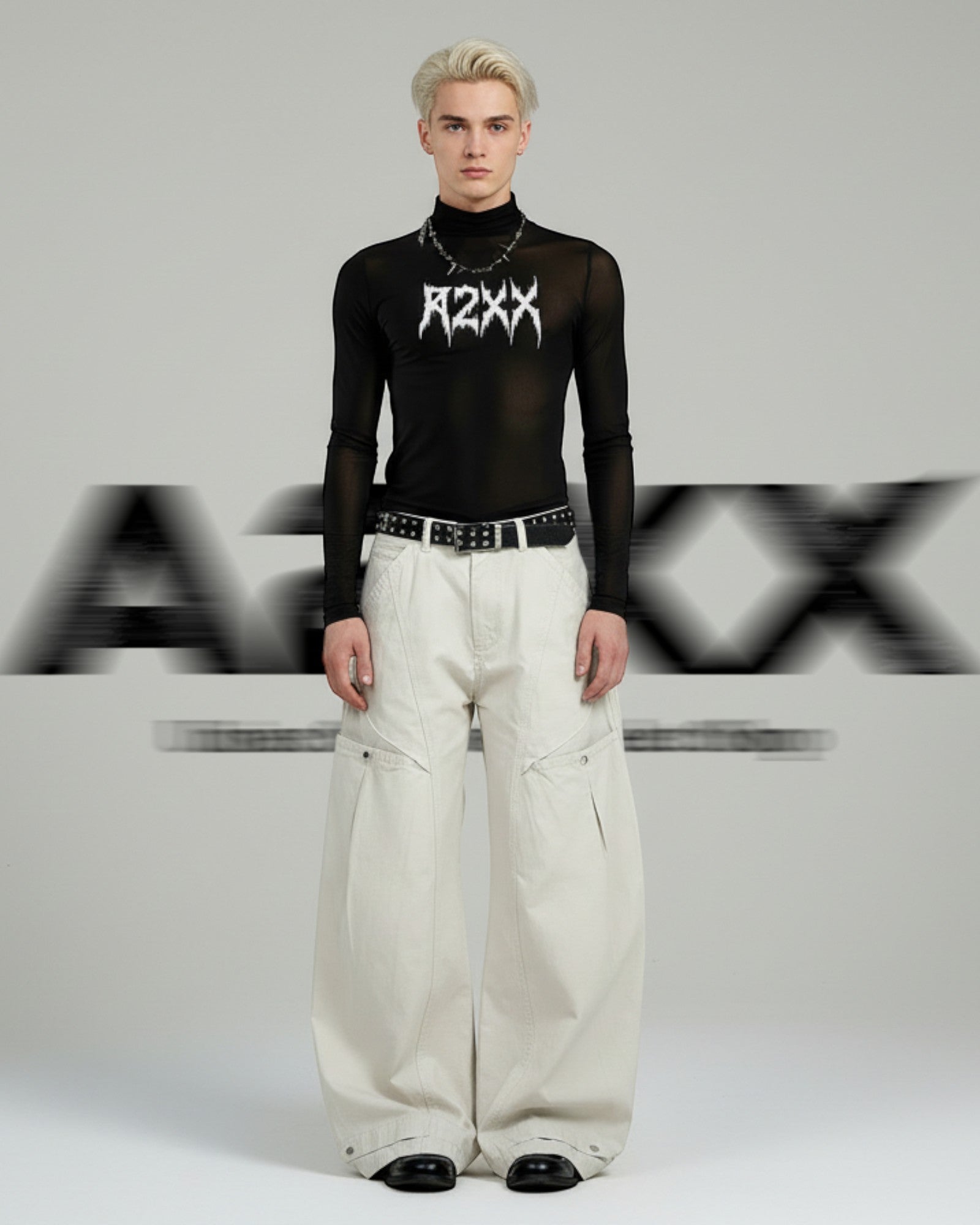 Voidline Ivory Wide Cargo Pants