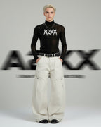 Voidline Ivory Wide Cargo Pants