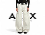 Voidline Ivory Wide Cargo Pants