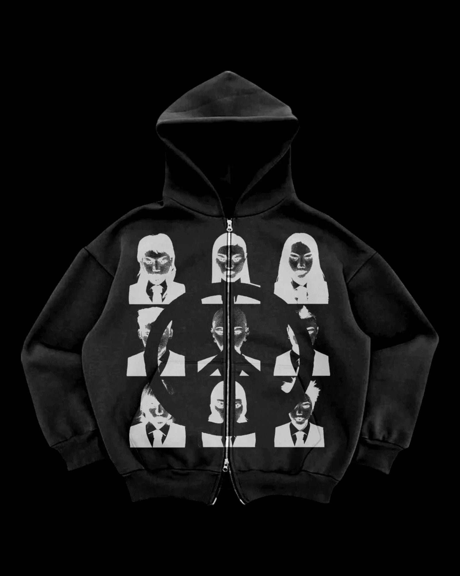 Masked Assembly Zip Hoodie