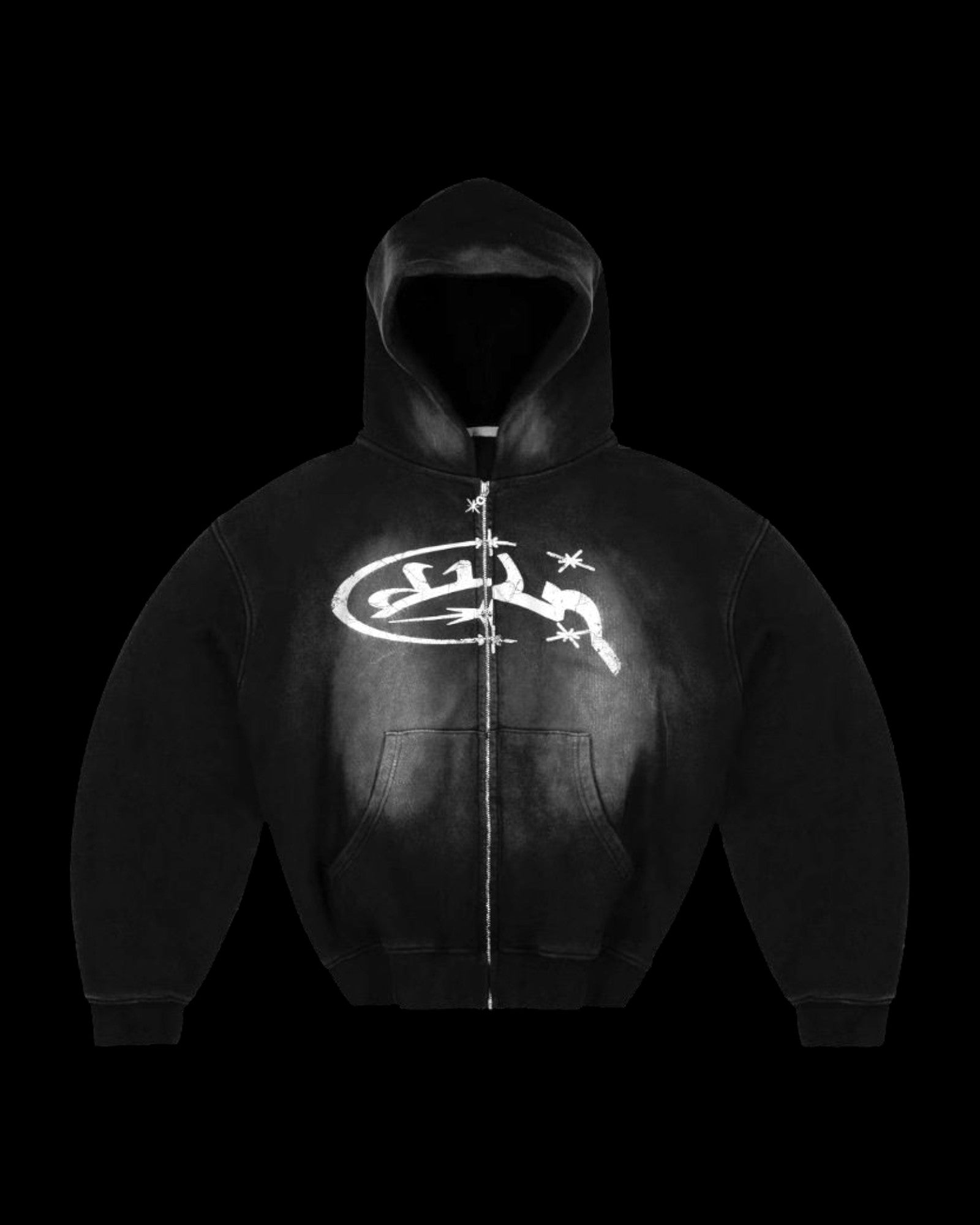Arc Glyph Zip Hoodie